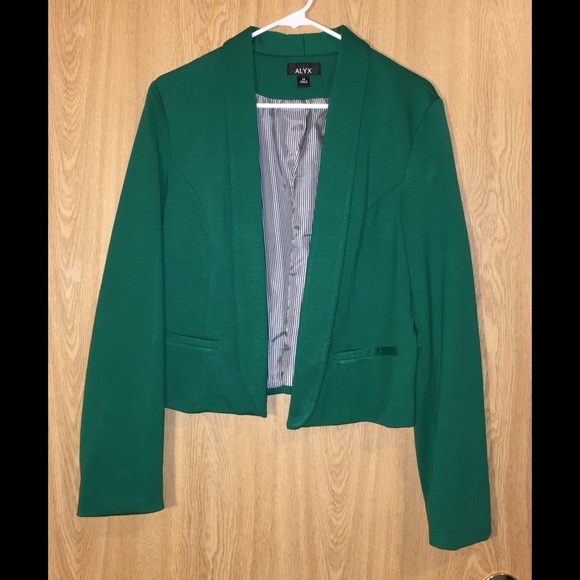 Green Casual Blazer