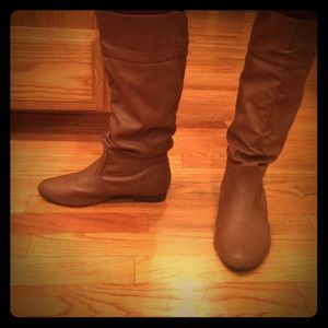 Brown high boots