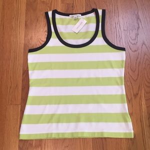 The cutest striped green & white tank top🍏