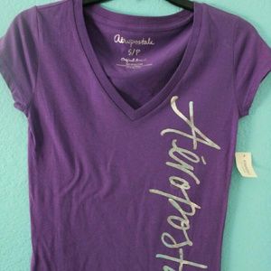 Purple V-Neck Tee