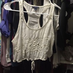 American eagle lace cropped tank