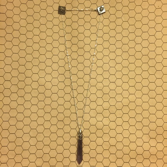 ✨ Large amethyst prism pendant necklace - Picture 3 of 4