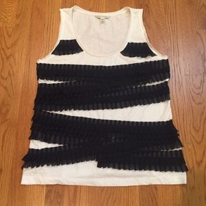 Beautiful tank top with great decorative ruffles.