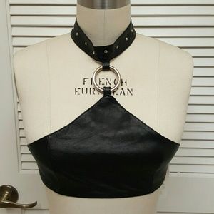 Xtc Leather halter top