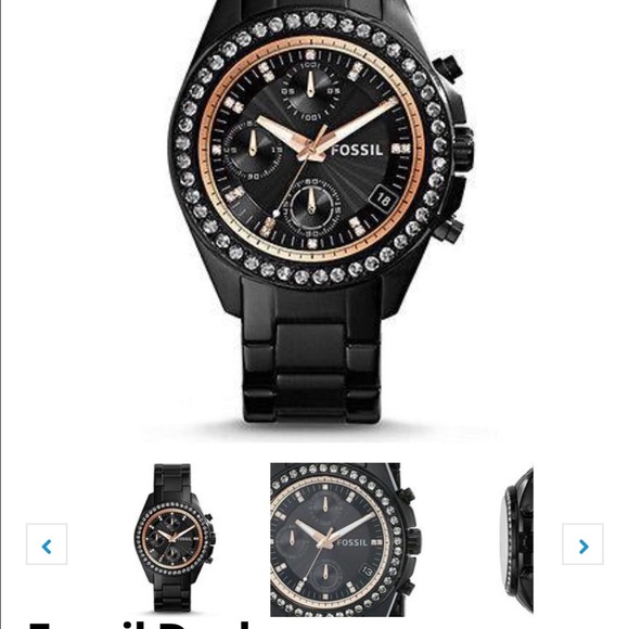 Black fossil watch