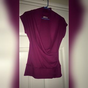 Magenta colored sweater shirt cover