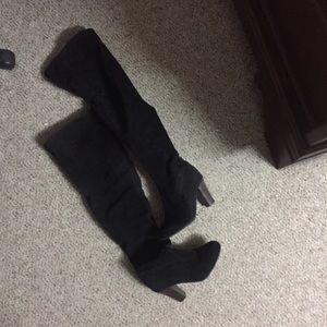 Black over the knee boots