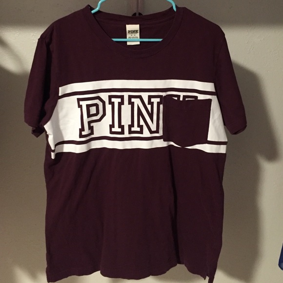 Maroon PINK Victoria's Secret shirt