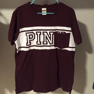 Maroon PINK Victoria's Secret shirt