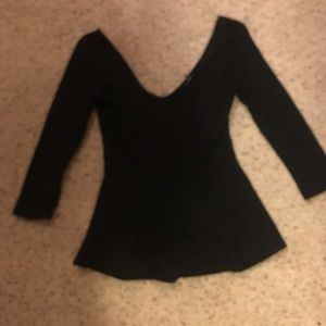 Beautiful Black Plunged Blouse