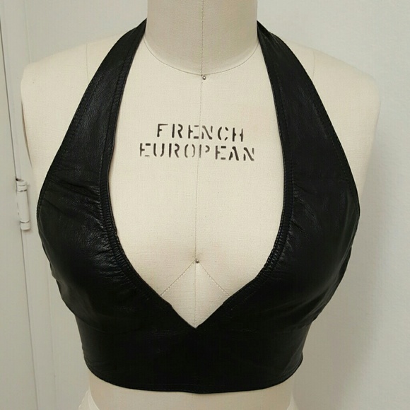 Elegant moments leather crop top