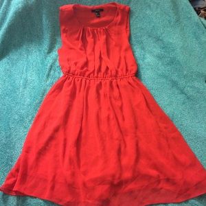 Red Chiffon H&M Dress, large