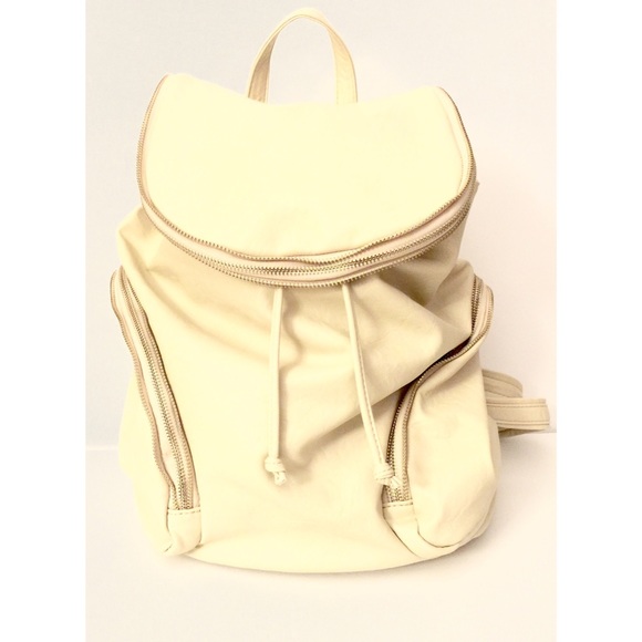 Brand New Nila Anthony XL Cream zippered backpack