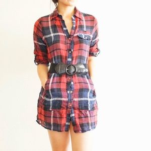 Light plaid shirt / dress