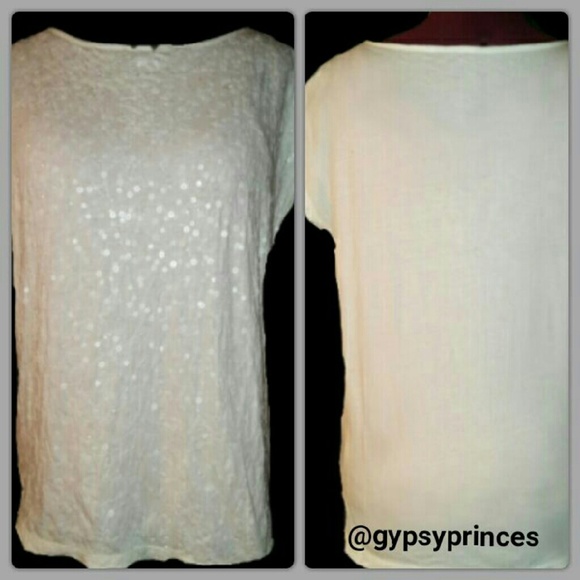 White Ice Sequin Top - Picture 2 of 3