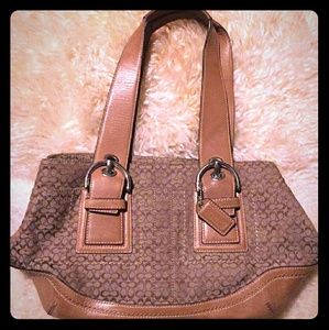 SALE! Coach Brown Leather Shoulder Bag