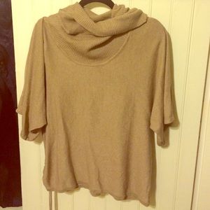 Karen Scott short sleeve cowl sweater