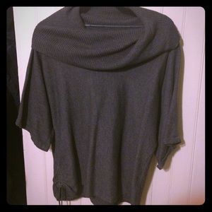 Karen Scott cowl neck, short sleeve, loose fitting