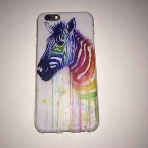 Rainbow zebra iPhone 6 case