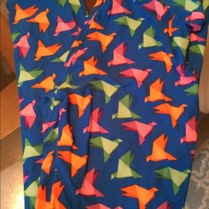 NWOT origami crane leggings OS