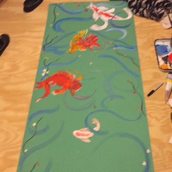 Hand painted Yoga mat