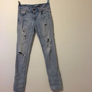 AE light ripped jeans.