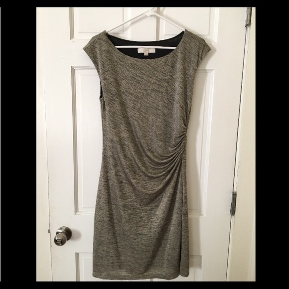 Gold shimmery drape dress