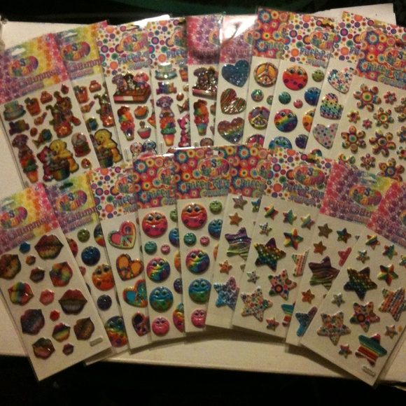 19 Pkgs Of Lisa Frank Puffy Stickers
