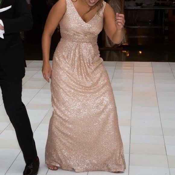 Sorella Vita Dress Bridesmaid Rose Gold Sequin