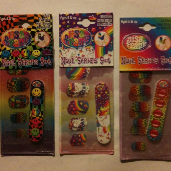 3 Lisa Frank Nail Strips Sets