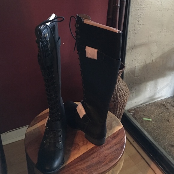 Knee high leather boots