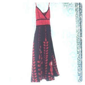 Beautiful black and red satiny dress