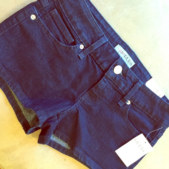 Dark denim GUESS shorts