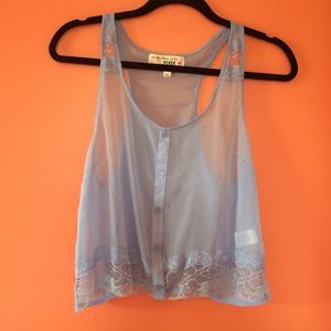 Baby blue tank shirt