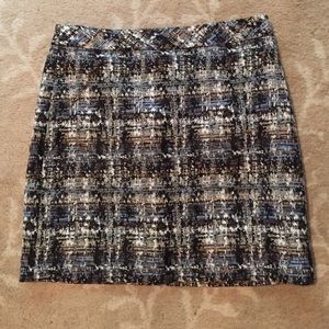 J Crew Gilded Tweed Mini Skirt
