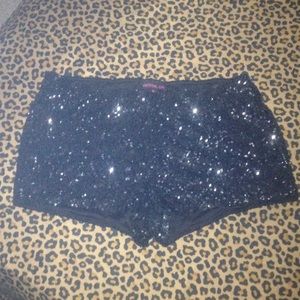 Black Sequin Shorts Size XL