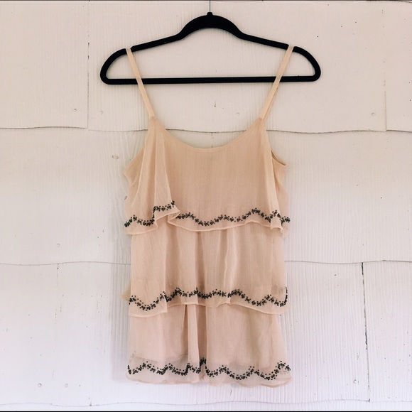 Beaded Creamy Silk Blouse