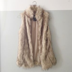 Faux fur vest