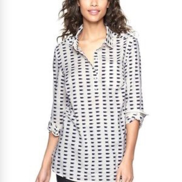 Coffee Cup Print Gap Button Down XS