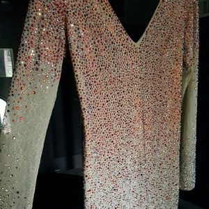 Rhinestoned cocktail dress