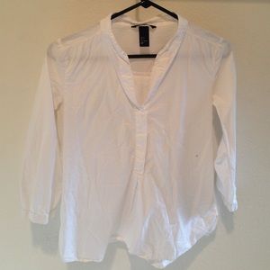Size 6 white semi see through H&M shirt!