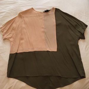 Topshop color block blouse