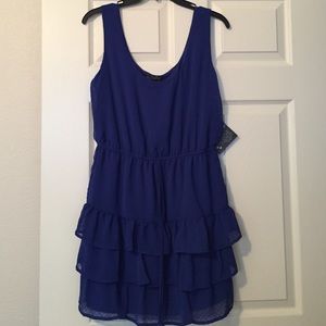 Blue ruffled dress
