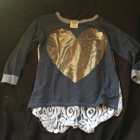 Girls lace back sweatshirt