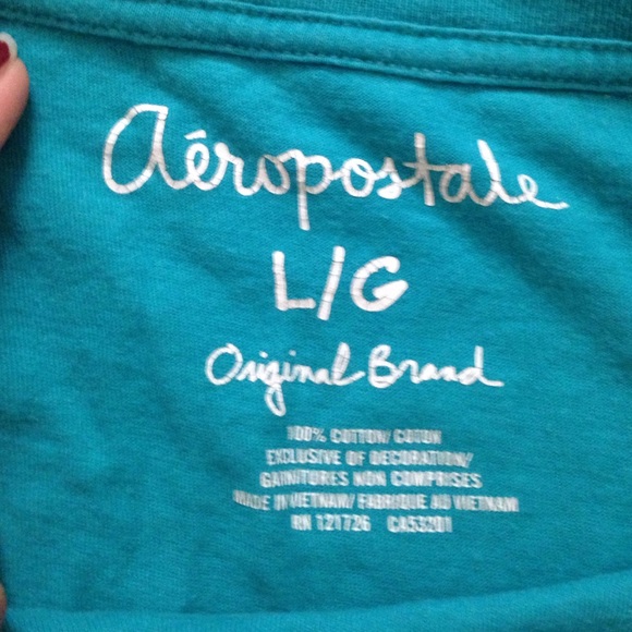Turquoise "East Coast Surf" Aeropostale Tshirt - Picture 3 of 3