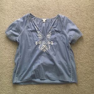 J.Crew embroidered blouse