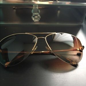 Gold Tiffany & Co. Aviator Shades