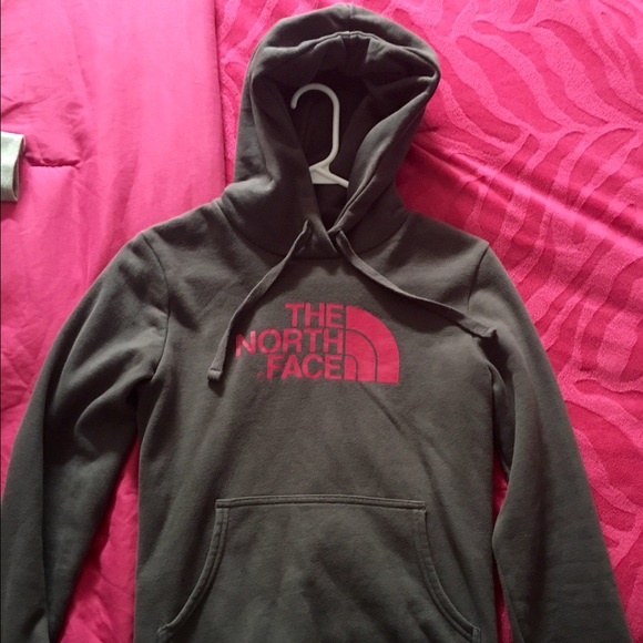 North face hoodie,dark gray & pink, xsmall