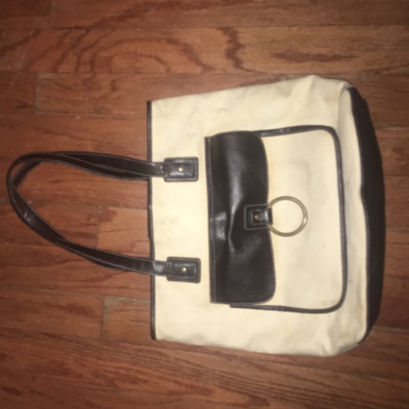 Tan & Brown 3 pocketed purse/bag - Picture 1 of 4