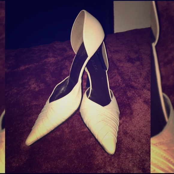Aldo Posh Cream Pointed Heels